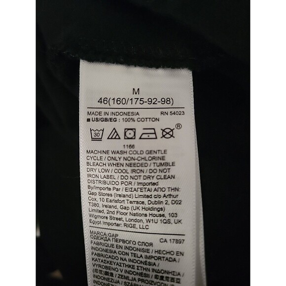 Gap Black Long Sleeve Peplum Top Size Medium - Picture 7 of 7